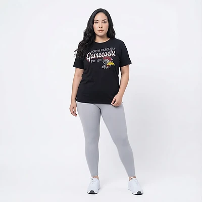 WILDCAT RETRO Women's South Carolina Script Boxy T-shirt