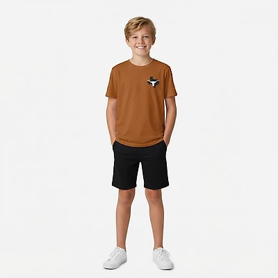 Image One Youth's University of Texas Longhorns Sketched Mascot Stack Short Sleeve T-shirt