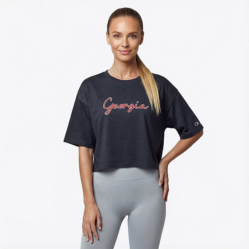 Champion Women's Georgia Bulldogs Script Boyfriend T-shirt