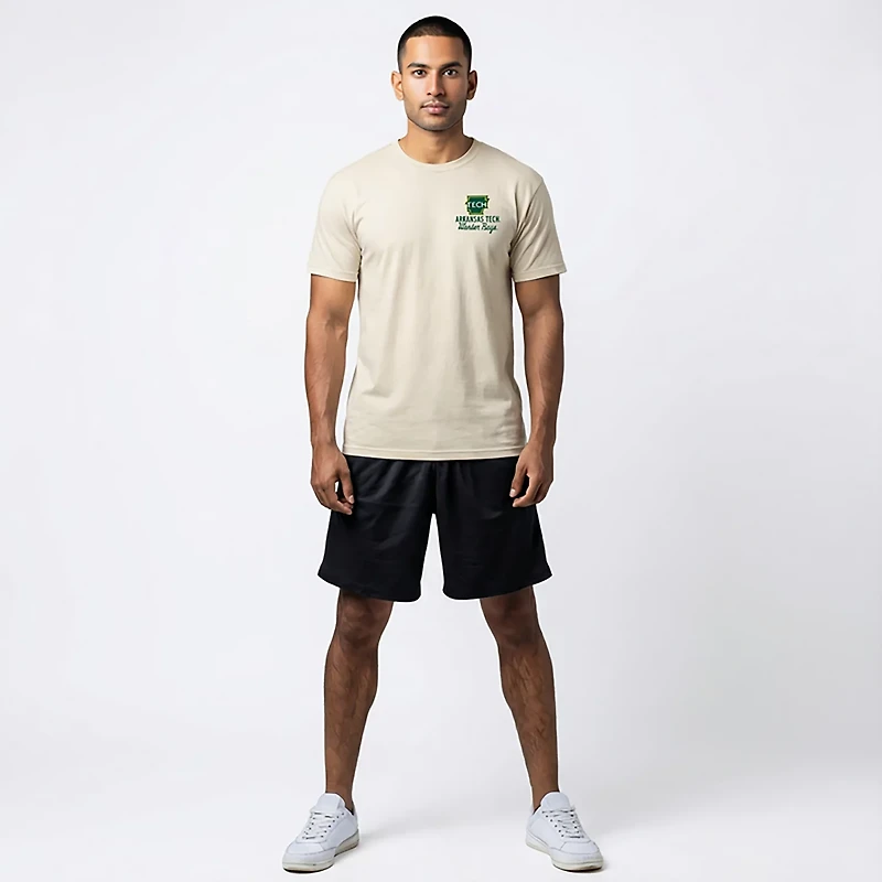 Image One Men's Arkansas Tech Wonder Boys Mascot Overlay Short Sleeve T-shirt