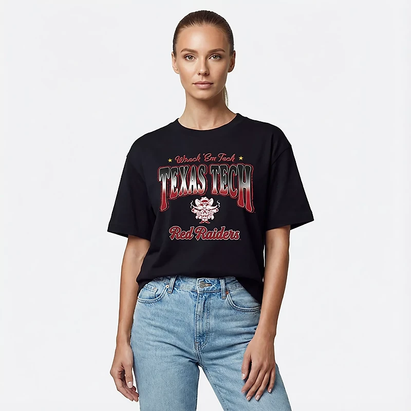 '47 Women's Texas Tech Red Raiders Vibe Check Reed City Boxy Short Sleeve T-shirt