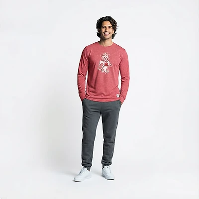 Retro Brand Men's University of Houston Walking Cougar Long Sleeve Graphic T-shirt