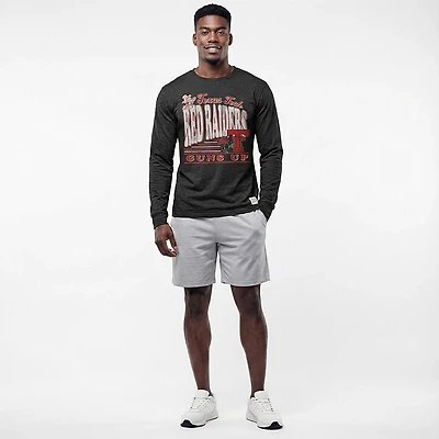 Retro Brand Men's Texas Tech University School Slogan DS Long Sleeve Graphic T-shirt