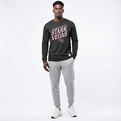 Retro Brand Men's Mississippi State University School Slogan Stark Vegas Long Sleeve Graphic T-shirt
