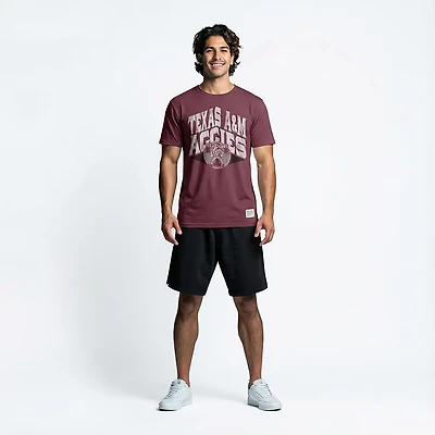 Retro Brand Men's Texas A&M University School Logo Over Team Circle Graphic T-shirt