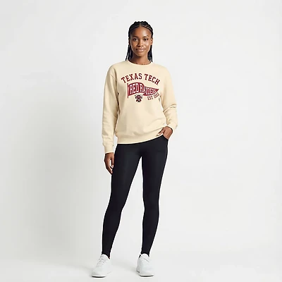 The Victory Women's Texas Tech University School Arch Pennant Crew Sweatshirt