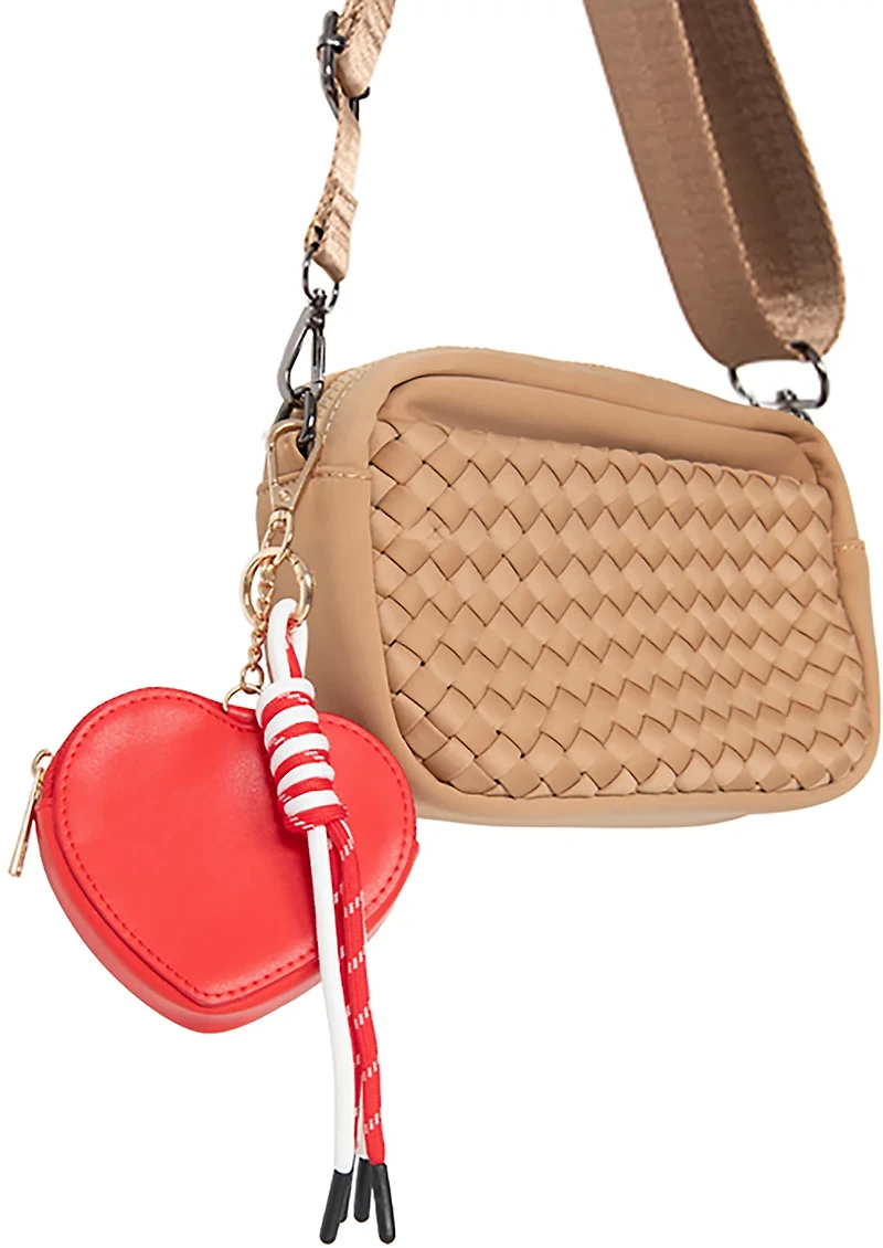 Katydid Baseball Heart Coin Purse