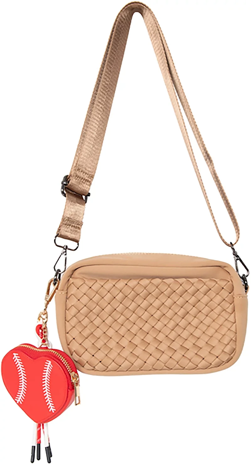 Katydid Baseball Heart Coin Purse