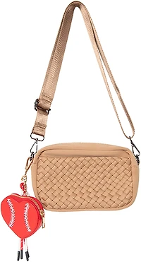 Katydid Baseball Heart Coin Purse