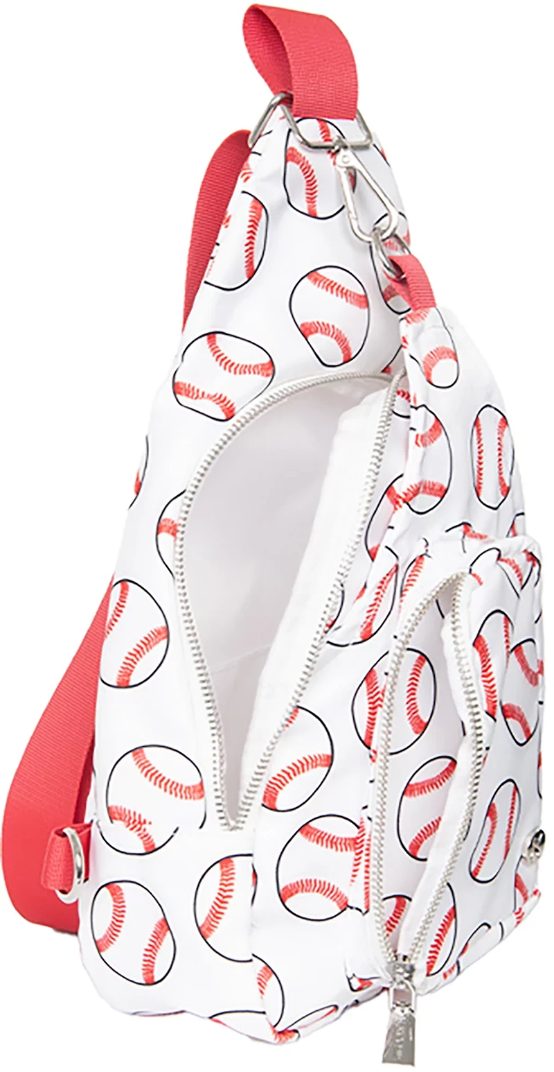 Katydid Baseballs Nylon Sling Bag