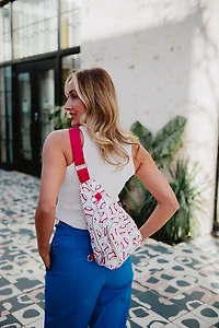 Katydid Baseballs Nylon Sling Bag