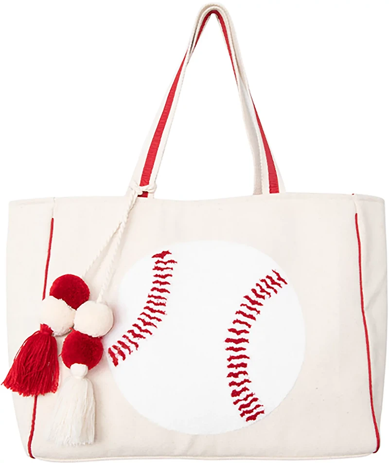 Katydid Baseball Oversized Canvas Tote Bag