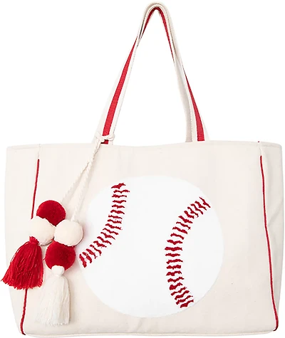 Katydid Baseball Oversized Canvas Tote Bag