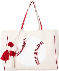 Katydid Baseball Oversized Canvas Tote Bag
