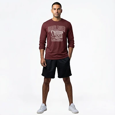 '47 Men's Oklahoma Sooners Boomer Sooner Faded Wagon Franklin Long Sleeve T-shirt