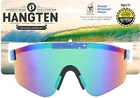 Hang Ten Boy's Shield in Blue Frame and White Splatter Sunglasses