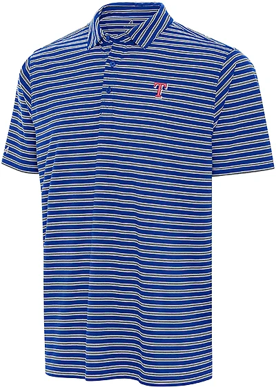 Antigua Men's Texas Rangers Glide Short Sleeve Polo Shirt