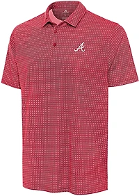Antigua Men's Atlanta Braves Mosaic Short Sleeve Polo Shirt