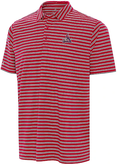 Antigua Men's St. Louis Cardinals Glide Short Sleeve Polo Shirt