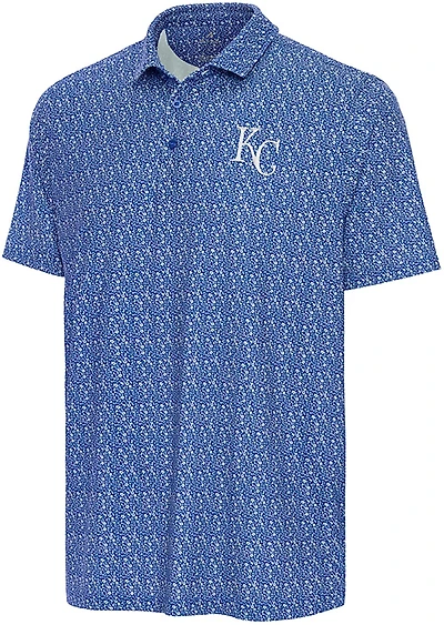 Antigua Men's Kansas City Royals Botanic Short Sleeve Polo Shirt