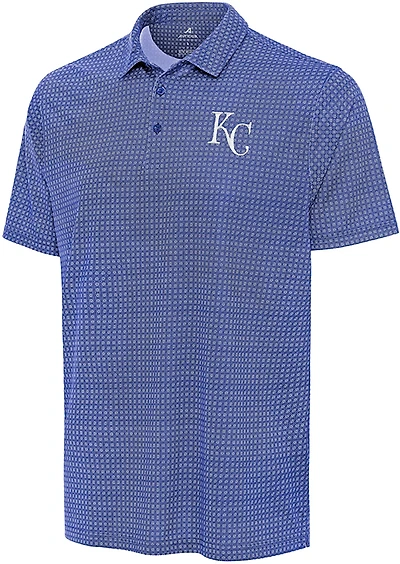 Antigua Men's Kansas City Royals Mosaic Short Sleeve Polo Shirt