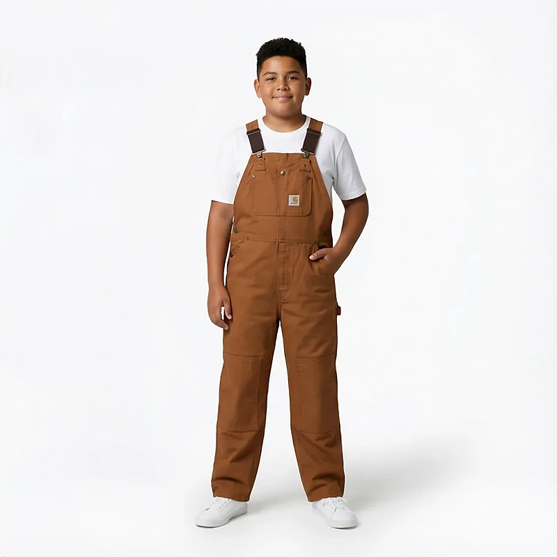 Carhartt Boys' Duck Washed Bib Overall