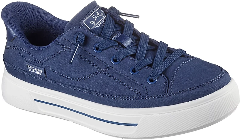 SKECHERS Women's Bobs Social Canvas Slip Shoes