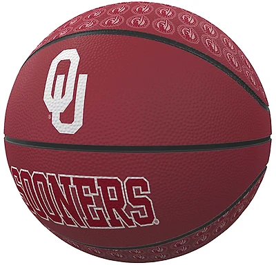 Logo Brands University of Oklahoma One Color Repeating Logo Mini Rubber Basketball