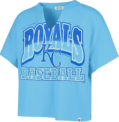 47 Women's Royals Win Big Oversize Notch Neck T-shirt