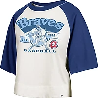 '47 Atlanta Braves Women's Infield Shift Raglan Crop Graphic T-shirt