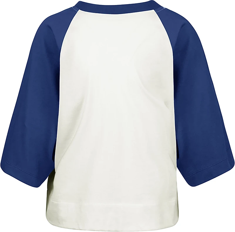 '47 Atlanta Braves Women's Infield Shift Raglan Crop Graphic T-shirt