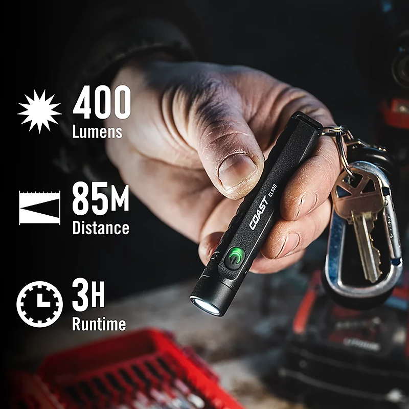 Coast KL50R 400 Lumen Rechargeable Flashlight