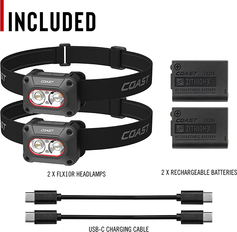 Coast FLX10R Headlamps 2-Pack