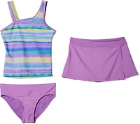 Gerry Girls' Brighton Beach Asymmetrical Tankini 3-Piece Skirt Set