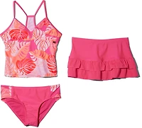 Gerry Girls' Vivid Ric-Rac Trim Tankini Ruffle 3-Piece Skirt Swim Set