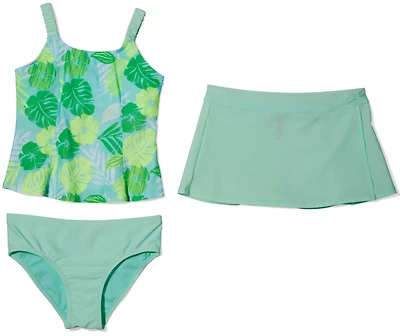 Gerry Girls' Flash Peplum Tankini 3-Piece Short Swim Set