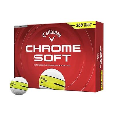 Callaway 2026 Chrome Soft 360 Stripe Golf Balls 12-Pack