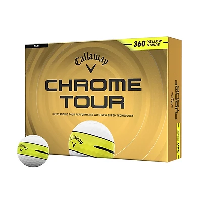 Callaway 2026 Chrome Tour Stripe Golf Balls 12-Pack