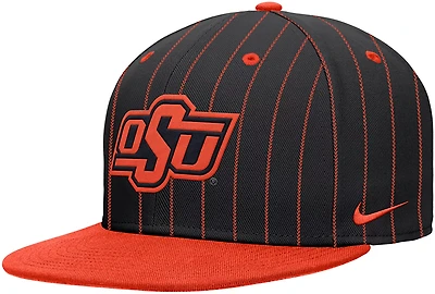 Nike Oklahoma State University Pinstripe Primary Logo Rise Snapback Cap