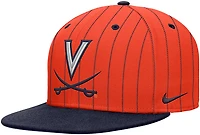 Nike University of Virginia Pinstripe Primary Logo Rise Snapback Cap