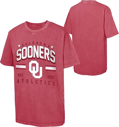 Outerstuff Boys’ University of Oklahoma Sure Shot Dye Washed Short-Sleeve T-Shirt