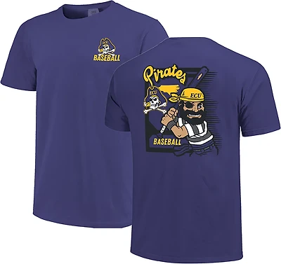 Image One Men's East Carolina University Baseball Card T-Shirt
