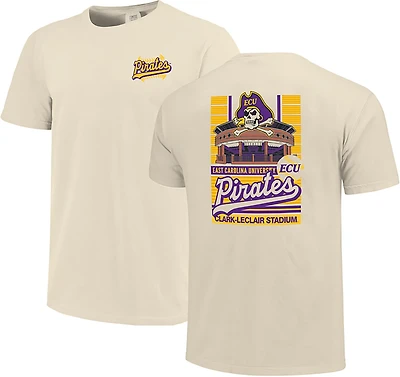 Image One Men's East Carolina University Staggered Line Stadium T-Shirt