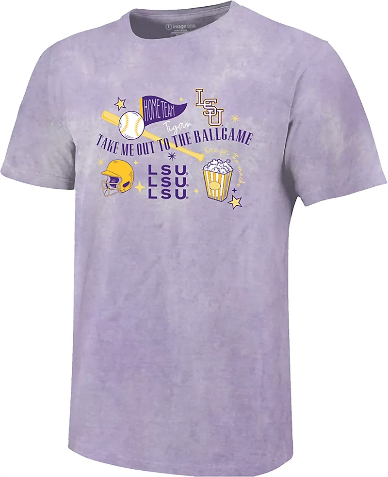 Image One Women's Louisiana State University Take Me Out to the Ballgame T-Shirt