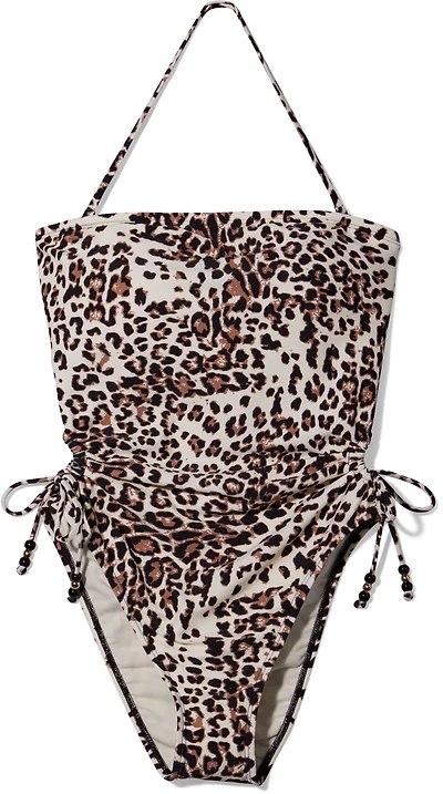 O'Rageous Juniors' Cheetah Cut Out Tunnel Tie 1-Piece Swimsuit