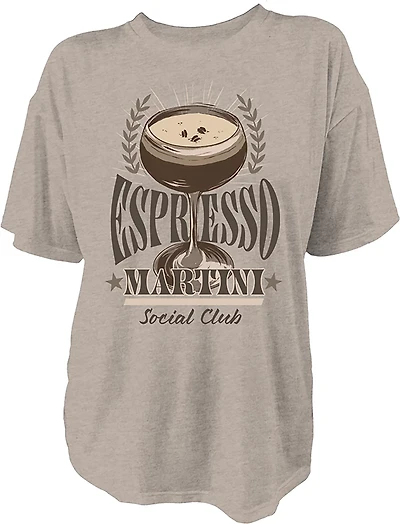 Live Outside the Limits Women's Espresso Martini Club Oversized Graphic T-shirt