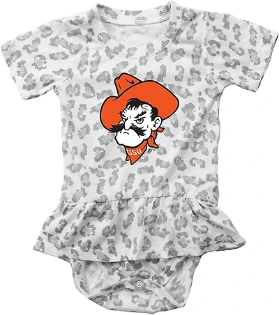 Wes & Willy Infants' Oklahoma State University Primary Logo Leopard Ruffle Hopper
