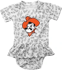Wes & Willy Infants' Oklahoma State University Primary Logo Leopard Ruffle Hopper