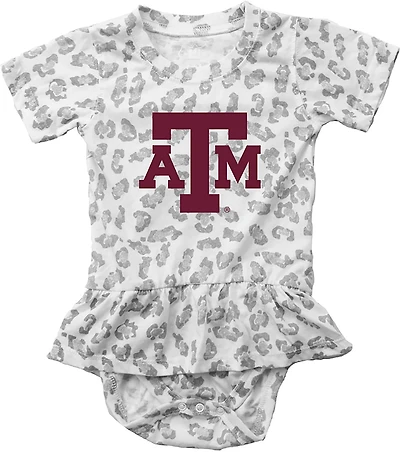 Wes & Willy Infants' Texas A&M University Primary Logo Leopard Ruffle Hopper
