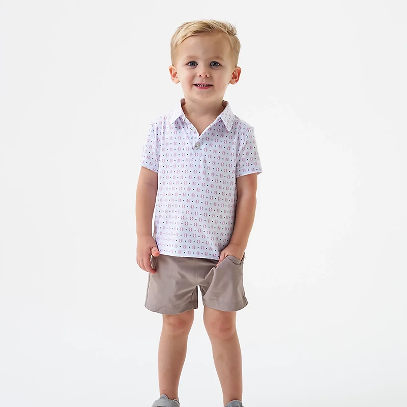 BURLEBO Toddler Boys' Performance Polo
